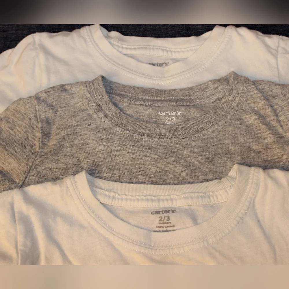 CARTER'S Boys Gray and White TShirt Bundle